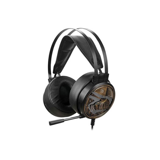 A4tech G650S USB Dazzling Orange Light Gaming Headphone Black