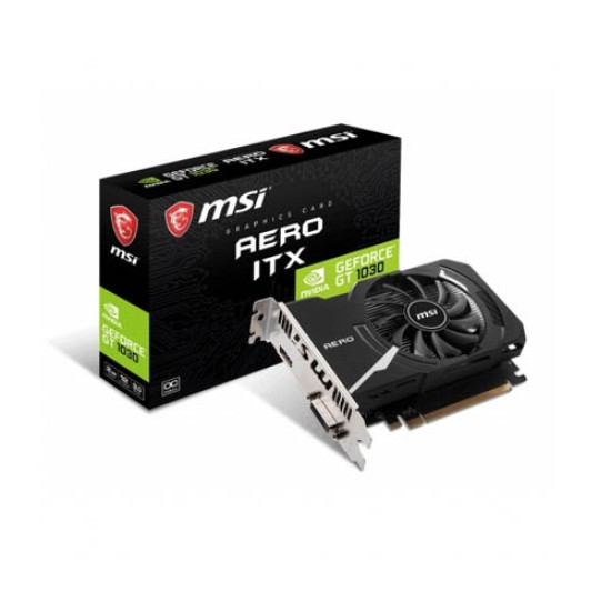 MSI GeForce GT 1030 AERO ITX 2GD4 OC DDR4 Graphics Card
