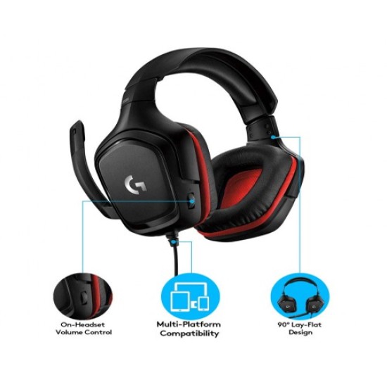 Logitech G331 3.5mm Multi Platform Gaming Headphone Black