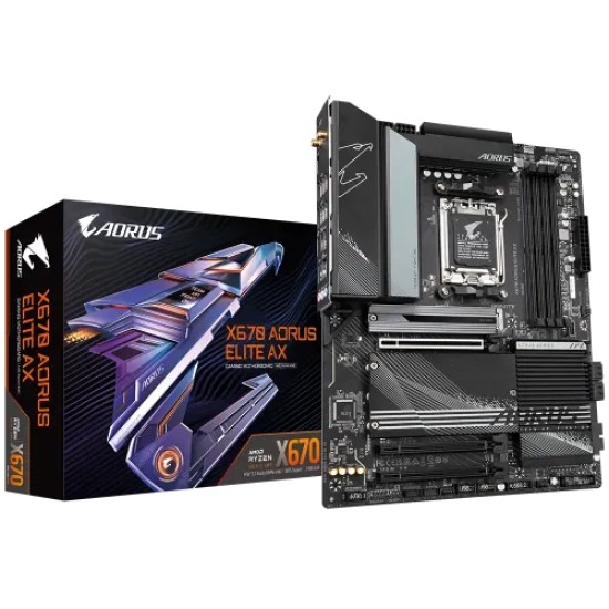 Gigabyte X670 AORUS ELITE AX DDR5 AMD AM5 ATX Motherboard